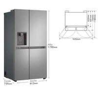 LG GSLC41PYPE Frigorífico Americano Side By Side sin Toma de Agua 641L E Inox Antihuellas