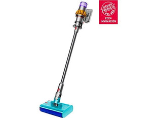 Aspirador escoba - Dyson v15s Detect™ Submarine, Friegasuelos, Potencia succión 240 W, Autonomía 60 min, Accesorios incluídos, Níquel