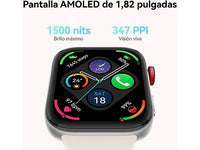 Smartwatch - Huawei Watch Fit 3, 1.82 AMOLED, Llamadas Bluetooth, 10 días batería, Compatible iOS - Android, Correa Fluoroelastómero, Blanco