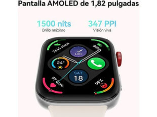 Smartwatch - Huawei Watch Fit 3, 1.82 AMOLED, Llamadas Bluetooth, 10 días batería, Compatible iOS - Android, Correa Fluoroelastómero, Blanco
