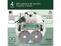 Robot friegasuelos - iRobot Roomba® Plus 405 Combo, 295 ml Depósito Polvo, 3l Depósito Agua Base, 3h Autonomía, Blanco