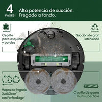 iRobot Roomba Plus 505 Combo Robot Aspirador con Base AutoWash Multifunción y Autolimpiable Negro