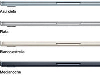 Apple MacBook Air (2025) 13.6 Retina, Chip M4 Apple, CPU de 10 núcleos, GPU de 10 núcleos, 16 GB RAM, 512GB de SSD, Blanco Estrella