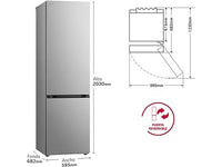 Frigorífico combi - LG GBV3200DPY, Total no Frost, 203 cm, 387 L, DoorCooling+™, FRESHConverter™, Inox antihuellas