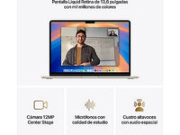Apple MacBook Air (2025) 13.6 Retina, Chip M4 Apple, CPU de 10 núcleos, GPU de 10 núcleos, 16 GB RAM, 512GB de SSD, Blanco Estrella