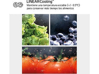 Frigorífico combi - LG GBV3200DPY, Total no Frost, 203 cm, 387 L, DoorCooling+™, FRESHConverter™, Inox antihuellas