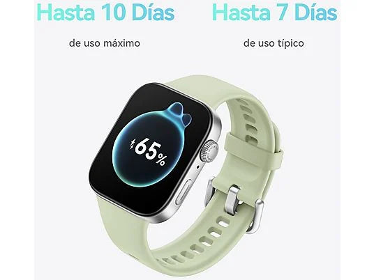 Smartwatch - Huawei Watch Fit 3, 1.82 AMOLED, Llamadas Bluetooth, 10 días batería, Compatible iOS - Android, Correa Fluoroelastómero, Blanco