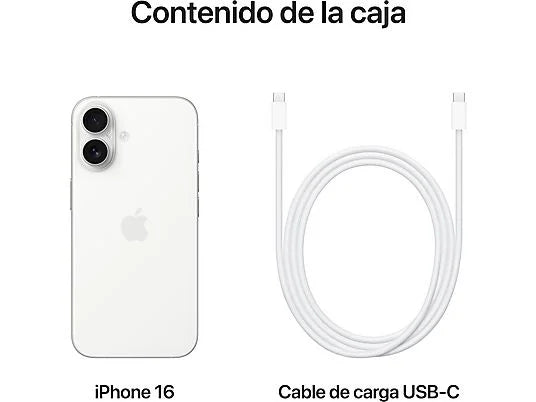 Apple iPhone 16, Azul ultramar, 128 GB, 5G, 6.1 " OLED Super Retina XDR, Chip A18 Bionic, iOS