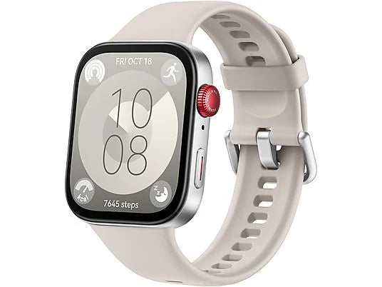 Smartwatch - Huawei Watch Fit 3, 1.82 AMOLED, Llamadas Bluetooth, 10 días batería, Compatible iOS - Android, Correa Fluoroelastómero, Blanco