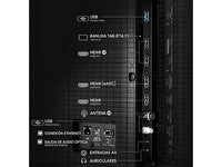 TV Mini LED 50 - Hisense 50E8Q, UHD 4K, 144 Hz, Hi-View Engine, Escalador HDR IA, Subwoofer integrado, Negro