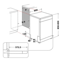 Lavavajillas Whirlpool wfc3c34x (14 cubiertos - 60 cm - Inox)
