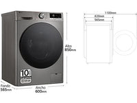 LG - lavadora F4WR7009AGS 9kg 1400rpm Inox a