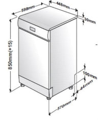 Lavavajillas Beko DVS05024W Blanco (45 cm)