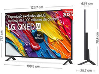 TV QNED 55 - LG 55QNED82A6B, UHD 4K, Procesador Inteligente α7 AI Processor 4K Gen8, Smart TV, DVB-T2 (H.265), Ashed Blue