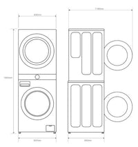 LG WT1210BBF.APBQKIS Lavasecadora Independiente de Carga Frontal 12Kg/22Kg A Negra