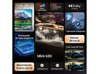 TV Mini LED 50 - Hisense 50E8Q, UHD 4K, 144 Hz, Hi-View Engine, Escalador HDR IA, Subwoofer integrado, Negro