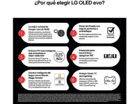TV OLED 65 - LG OLED65G54LW, OLED 4K, Procesador Inteligente α11 AI Processor 4K Gen2, Smart TV, Rocky Black