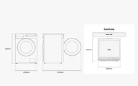 Samsung WD90DG6B85BKU3 Lavadora secadora cm. 60 - lavado 9 kg - secado 6 kg - blanco