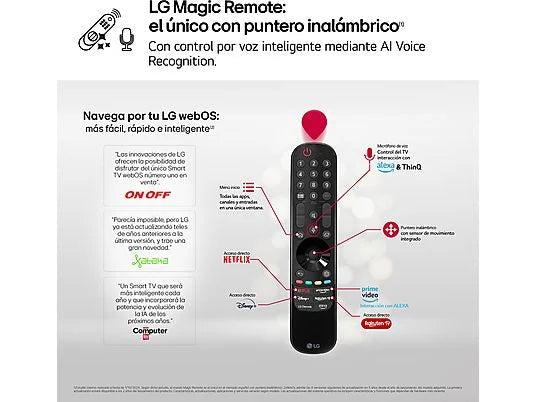 TV OLED 48 - LG OLED48C45LA, OLED 4K, Procesador Inteligente 4K α9 Gen7, Smart TV, DVB-T2 (H.265), Negro