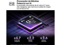 TV OLED 83" - LG OLED83G54LW.AEU, OLED 4K, Procesador Inteligente α11 AI Processor 4K Gen2, Smart TV, DVB-T2 (H.265), Rocky Black