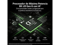TV OLED 77 - LG OLED77Z39LA, OLED 8K, Inteligente α9 8K Gen6, Smart TV, DVB-T2 (H.265), Negro